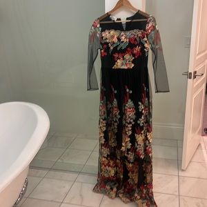 Embroidered maxi dress